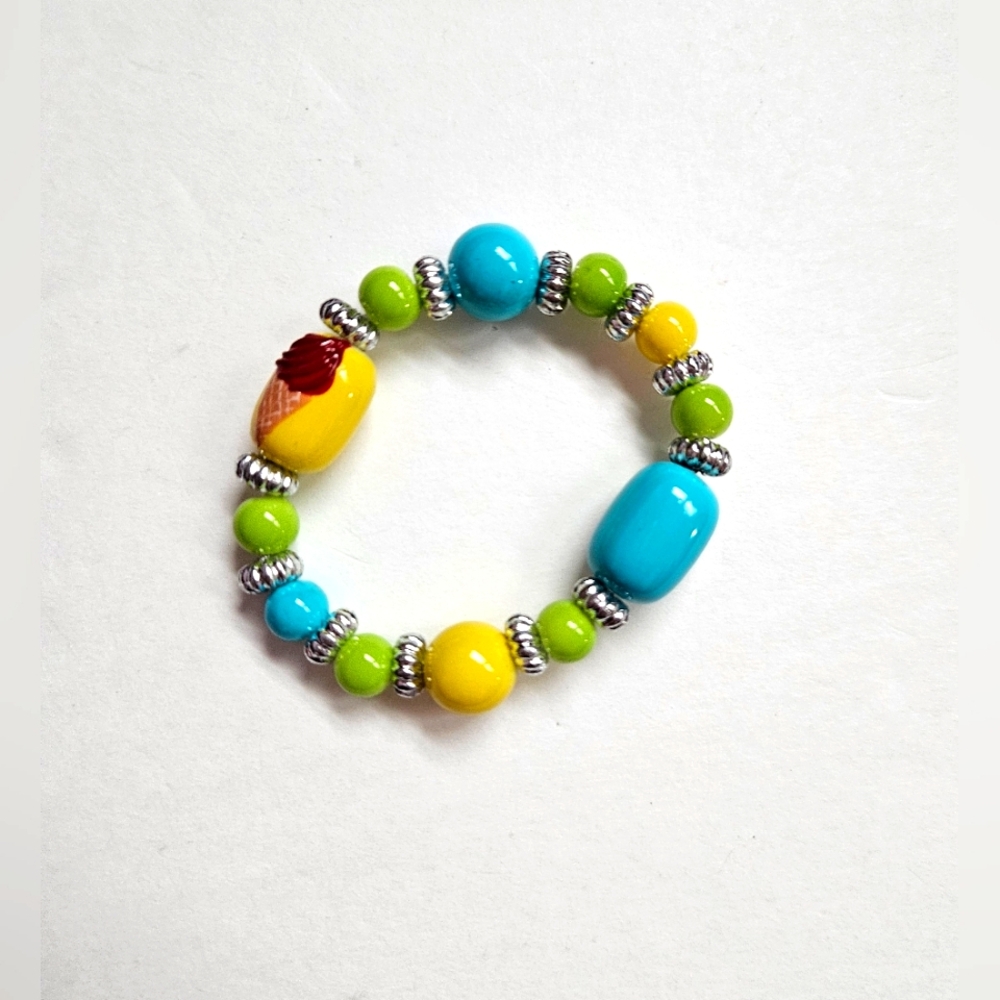 Ice cream bead bracelet